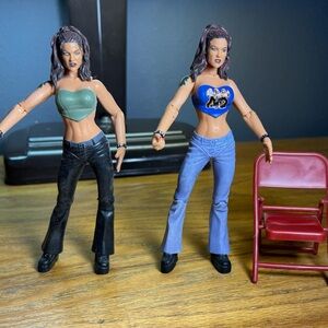 WWF WWE 2 Jakks LITA Diva Wrestling Figure Signature Silver Series 13 2001